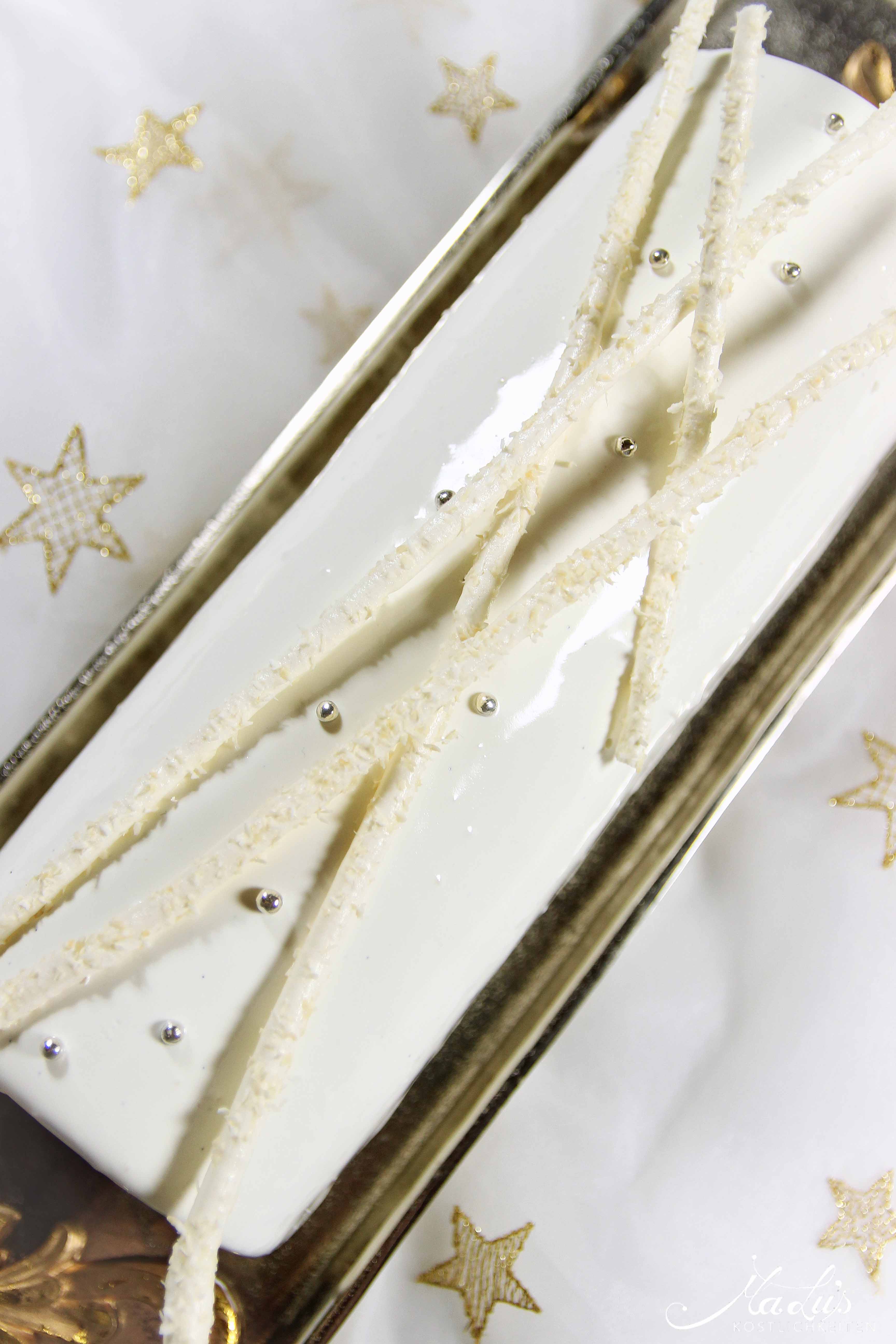 Vanille-Heidelbeer Bûche de Noël