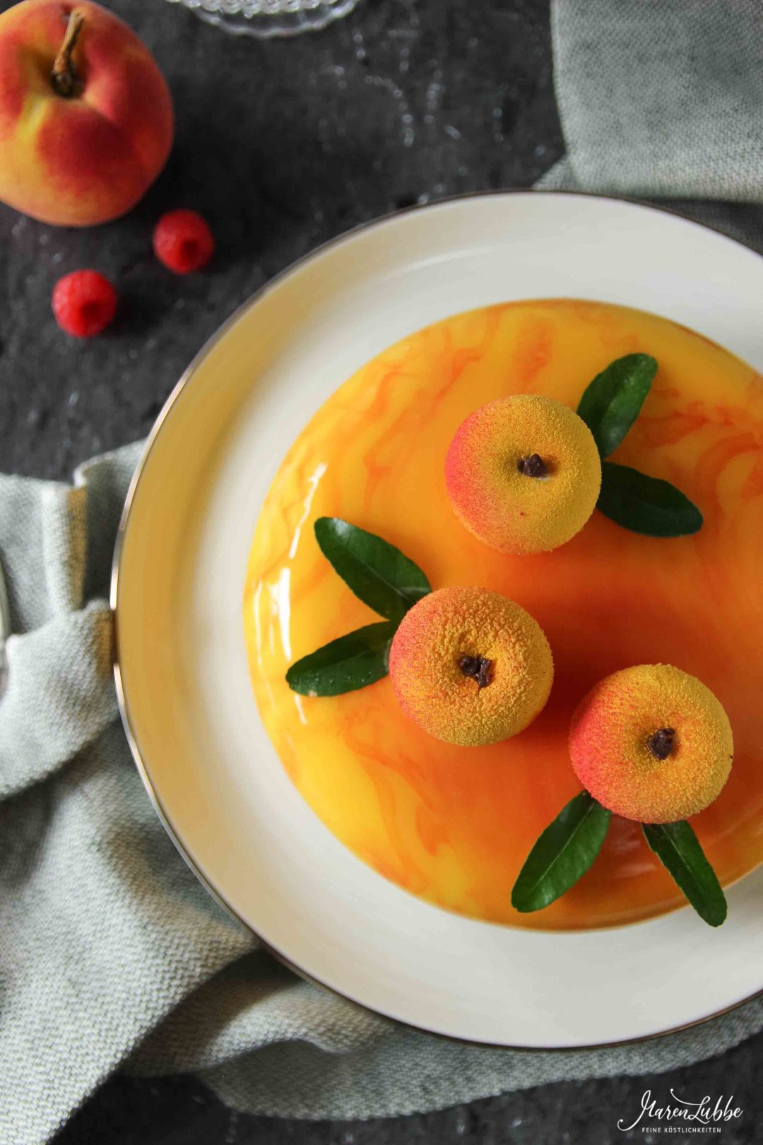 &amp;quot;Bellini&amp;quot; - Pfirsich-Himbeer Torte - Maren Lubbe - Feine Köstlichkeiten