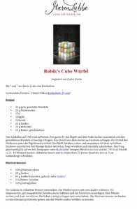 Rubik's cube Rezept