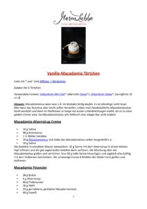 Rezeptdruck Vanille-Macadamia Törtchen