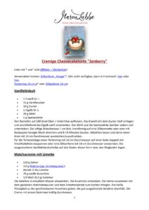 Rezeptdruck Cheesecaketorte "Zenberry"