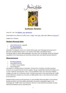 Rezeptdruck Sunflower Törtchen