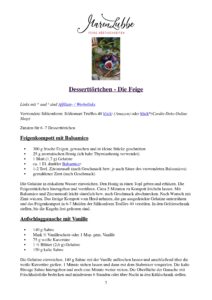 Rezeptdruck-  Die Feige