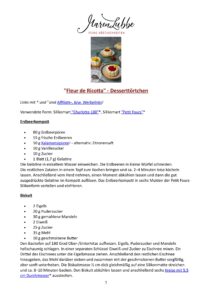 "Fleur de Ricotta" – Desserttörtchen Rezeptdruck