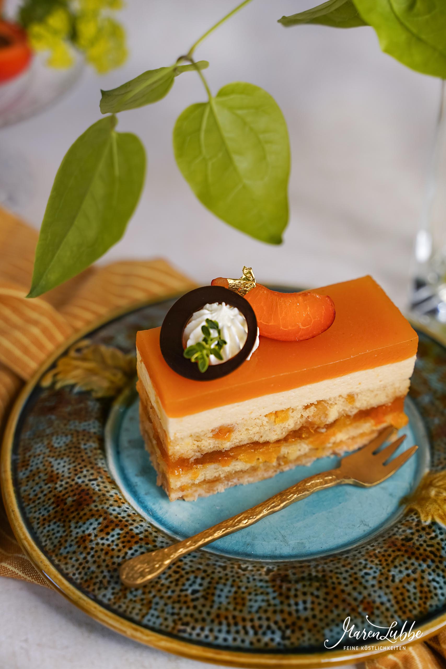 Aprikosenschnitten mit Joghurt & Zitronenthymian