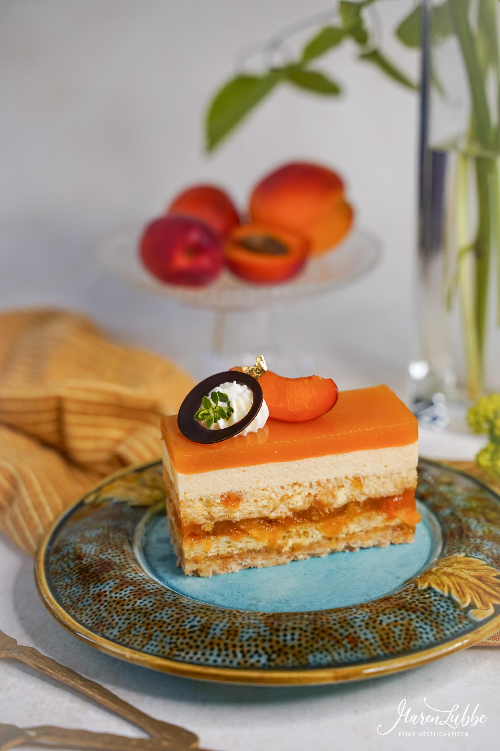 Aprikosenschnitten mit Joghurt & Zitronenthymian